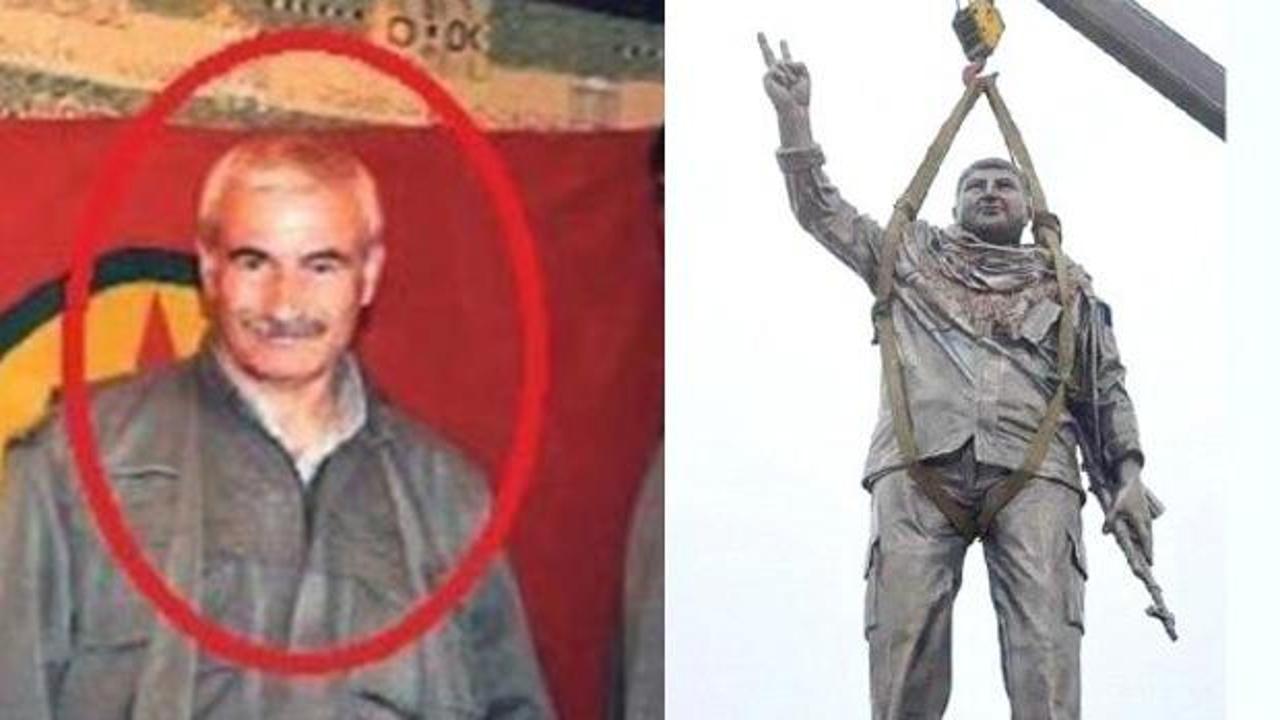 PKK'lı İsmail Özden’in heykelini Sincar’a dikmeye çalıştılar!