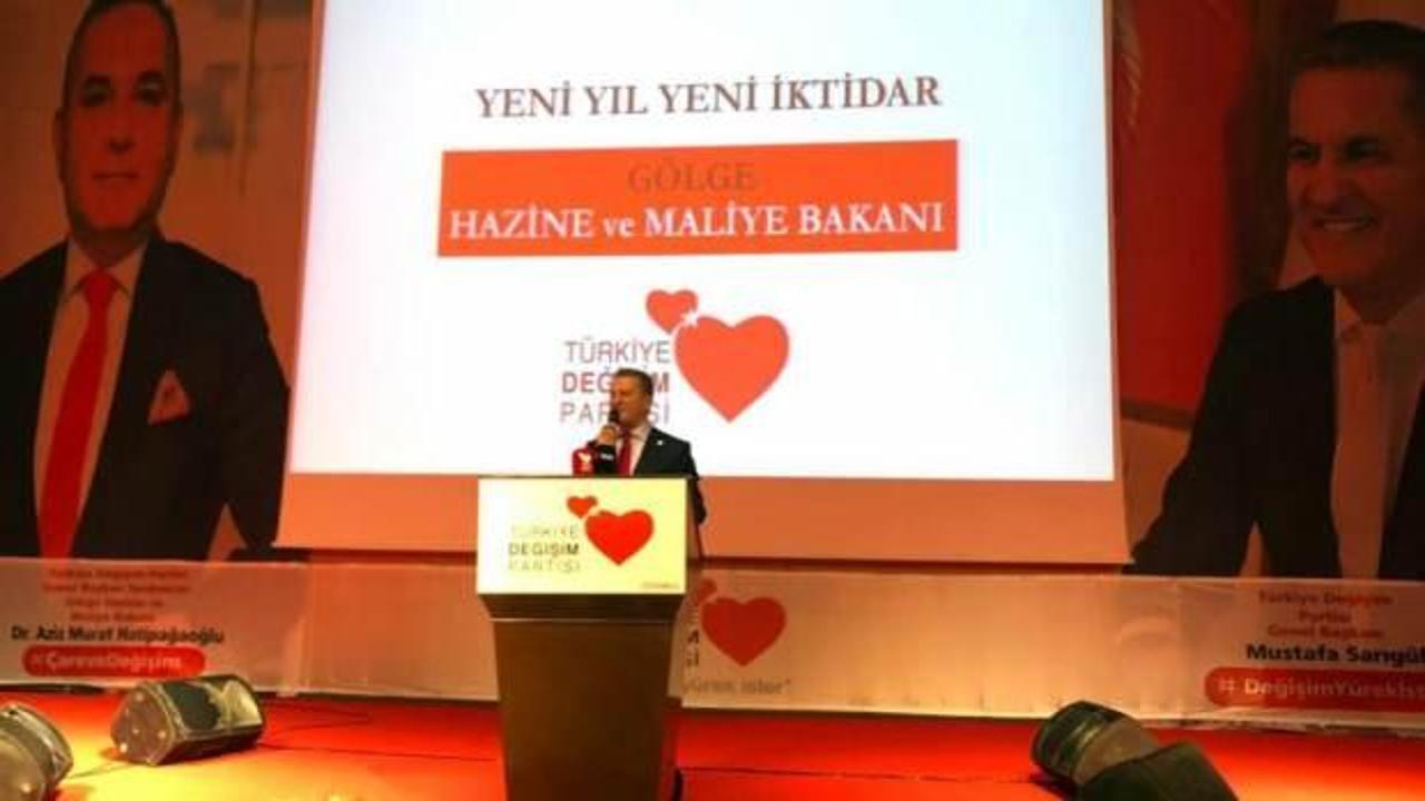 Mustafa Sarıgül 'gölge Hazine ve Maliye Bakanı'nı açıkladı
