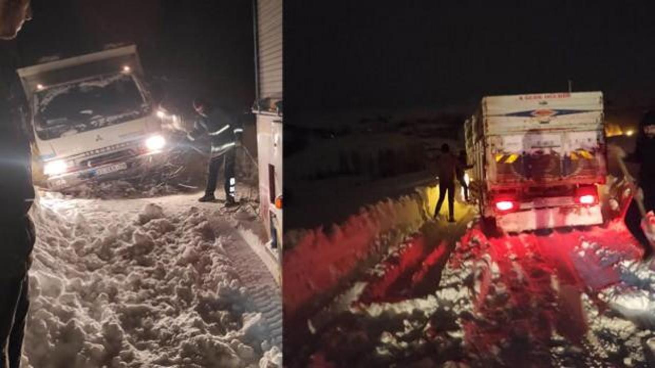 Van&rsquo;da kar ve tipi nedeniyle yolda kalan vatandaşlar kurtarıldı 