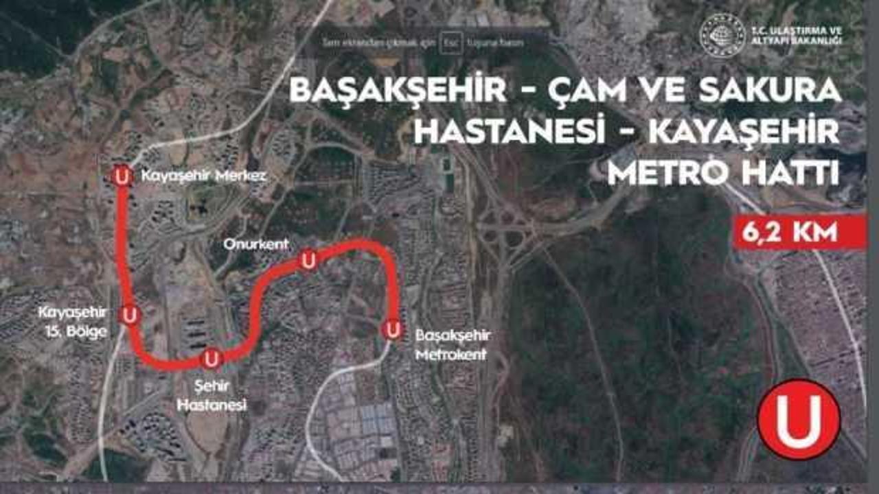 Başakşehir-Kayaşehir Metro Hattı'nın açılacağı tarih belli oldu