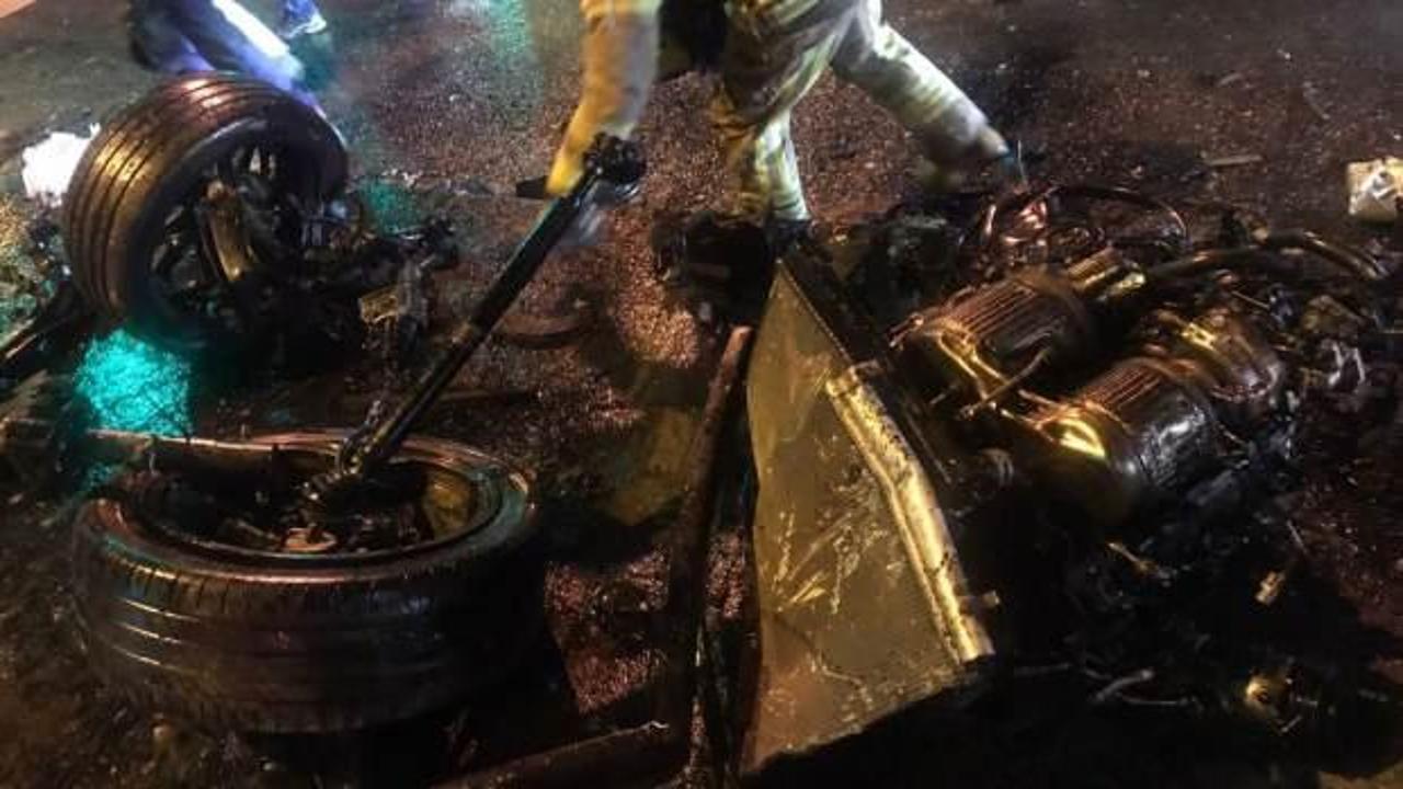 İstanbul'da feci kaza: Motor tamamen koptu!