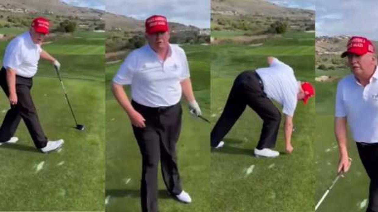 Donald Trump, golf oynarken 2024 mesajı verdi