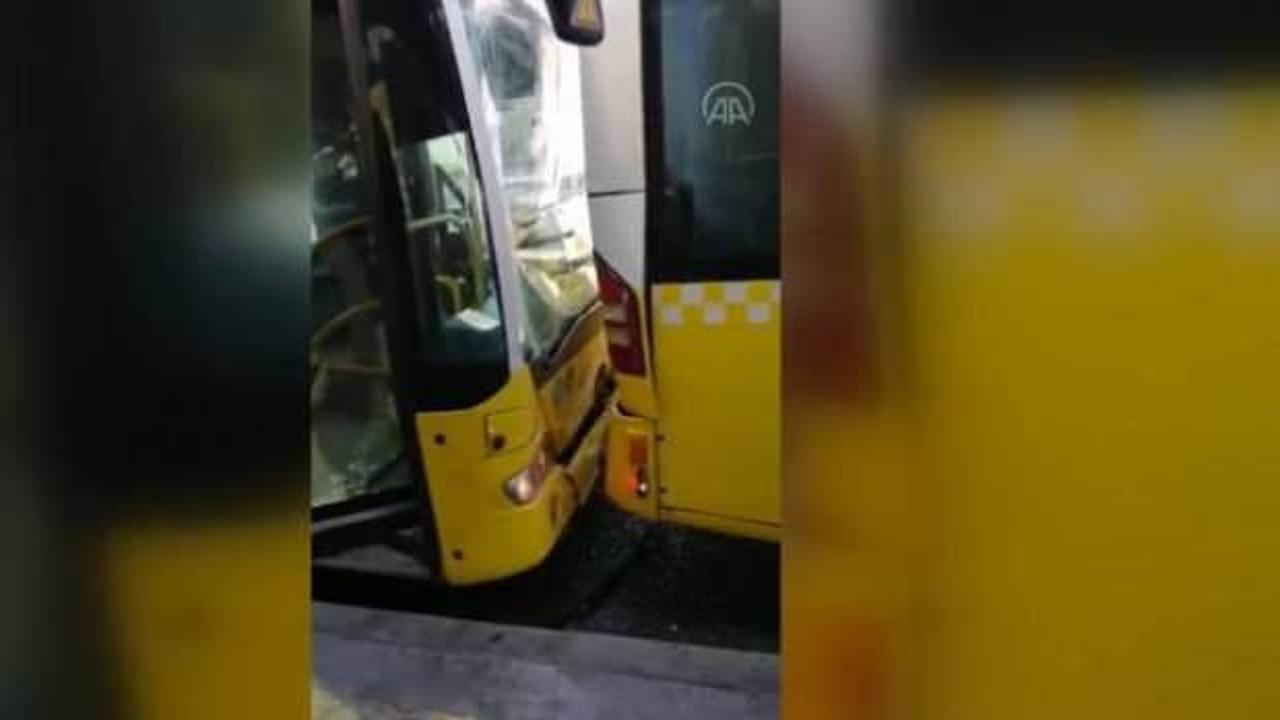 İki metrobüs çarpıştı: 1 yaralı