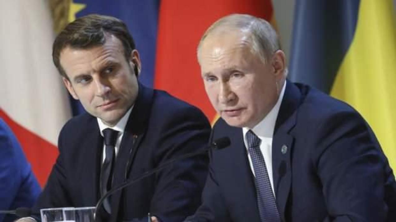 Macron ve Putin'den Rusya -Ukrayna krizi için sıcak mesaj