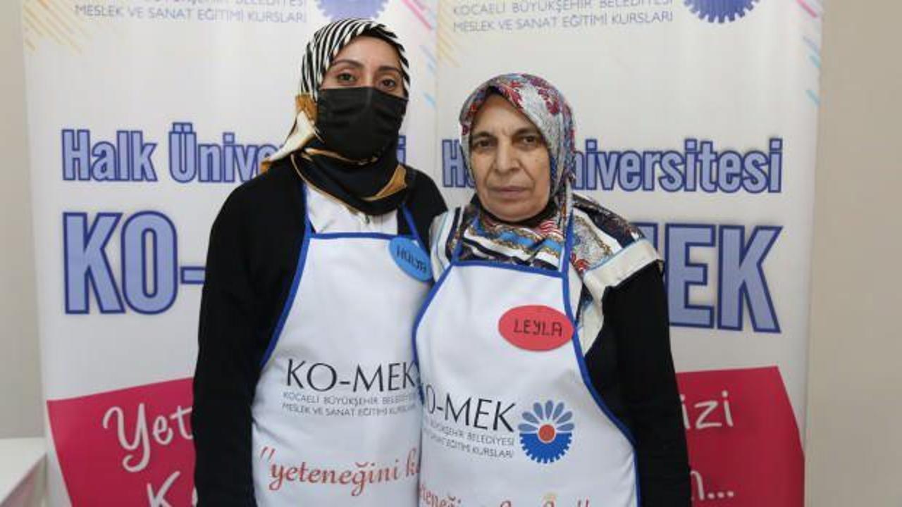 Kocaeli'de yaşayan Leyla Aydoğan 64 yaşında pastacılık kursuna başladı