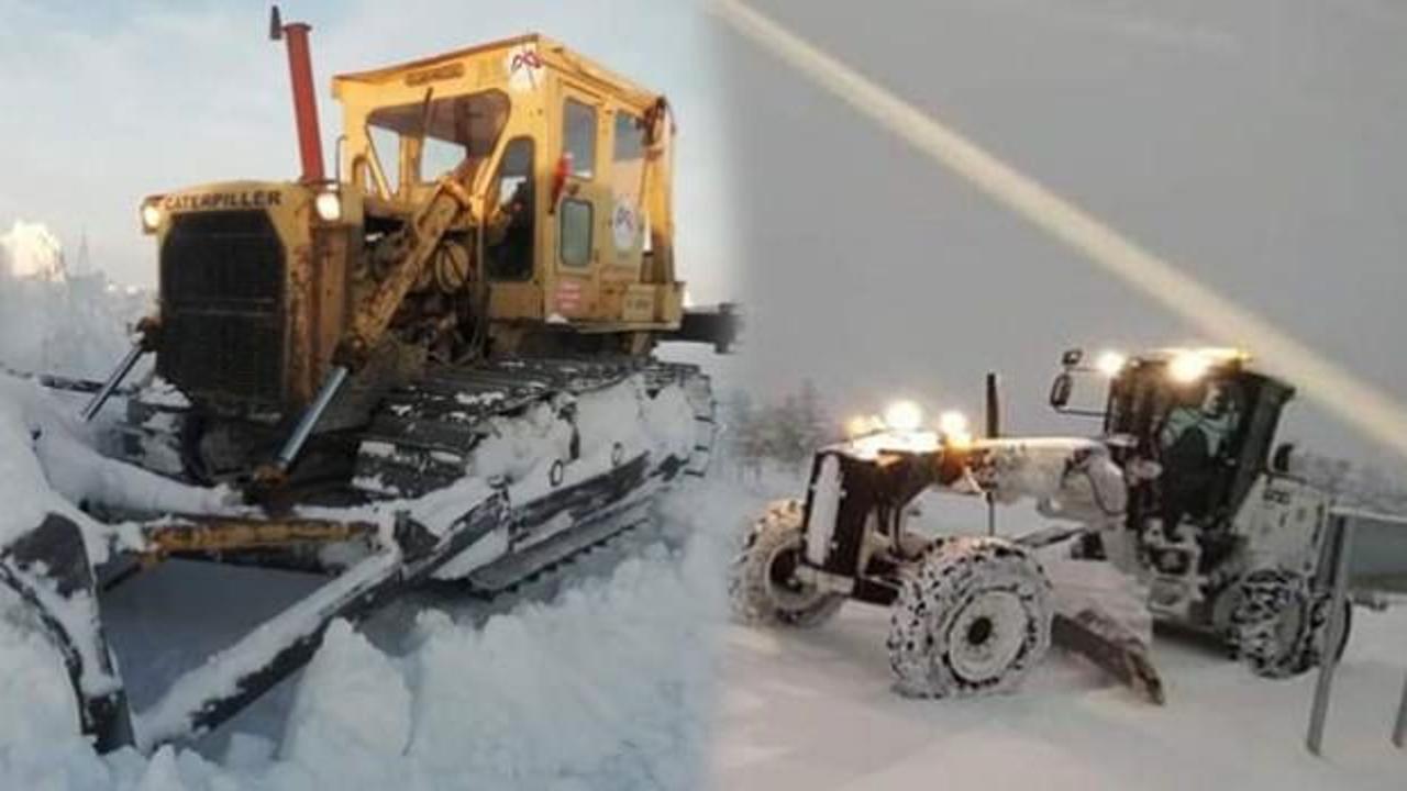 Mut'un yüksek kesimlerinde karla mücadele sürüyor