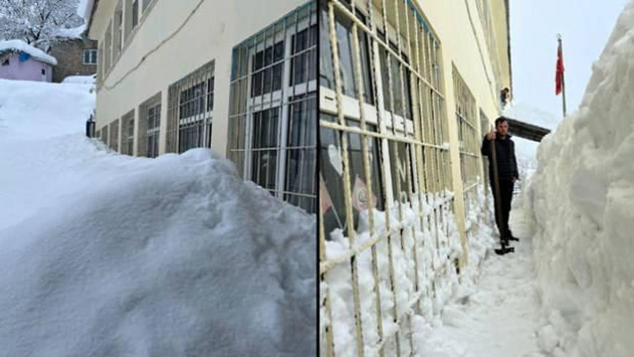 Şırnak&rsquo;ta okulun birinci katı karın altına g&ouml;m&uuml;ld&uuml; 