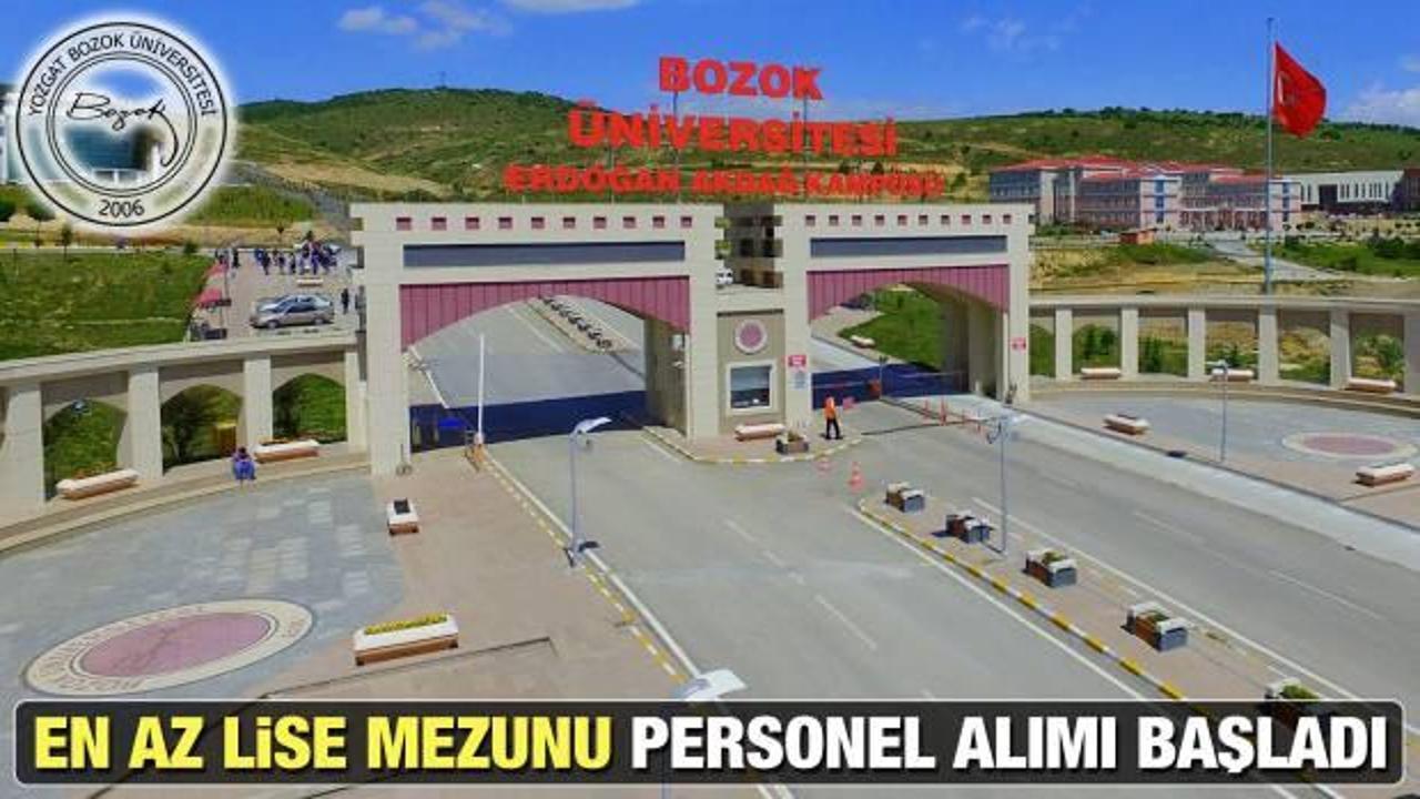 Bozok Üniversitesi en az lise mezunu personel alım ilanı! Başvuru için bugün son...