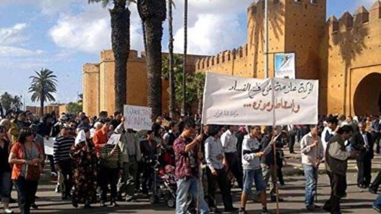 Fas'ta 20 Şubat Hareketi'nin yıldönümünde gösteri