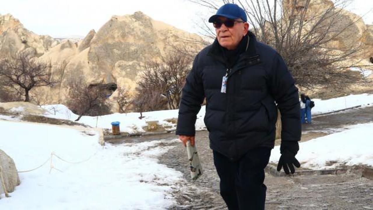 Kapadokya aşığı 85 yaşındaki turist rehberi 27 yıldır Kapadokya'yı tanıtıyor