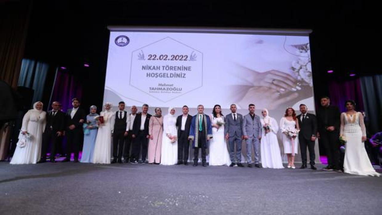 22.02.2022&rsquo;de 50 &ccedil;ift mutluluğa Şahinbey&rsquo;de "evet" dedi