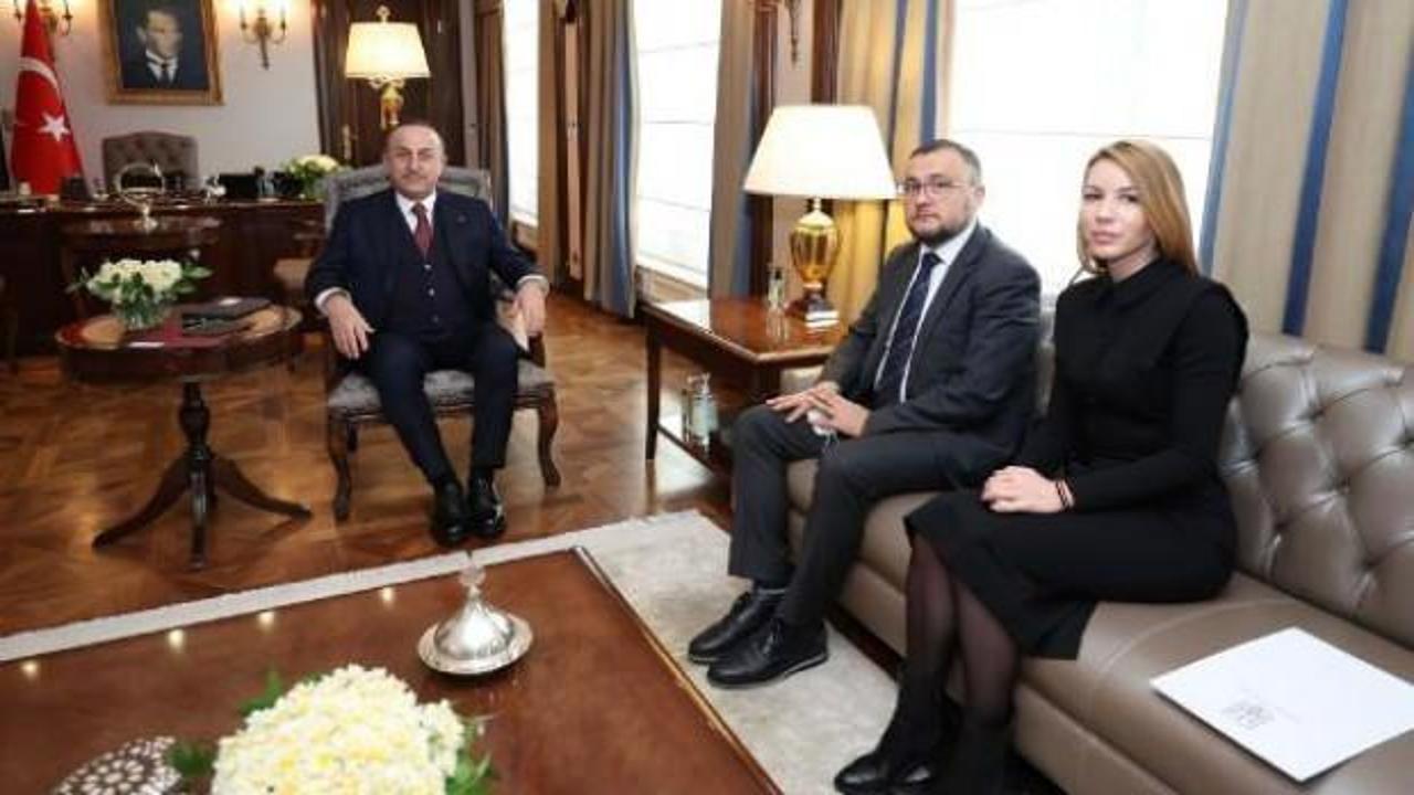 Bakan Çavuşoğlu, Ukrayna Büyükelçisi Bodnar'ı kabul etti