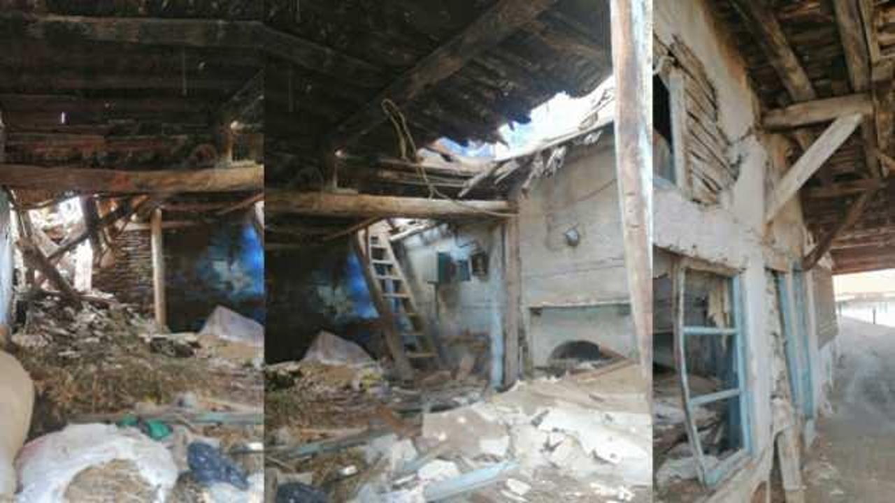 Denizli&rsquo;de i&ccedil;inden yol ge&ccedil;en tarihi konak yok olma tehlikesi altında