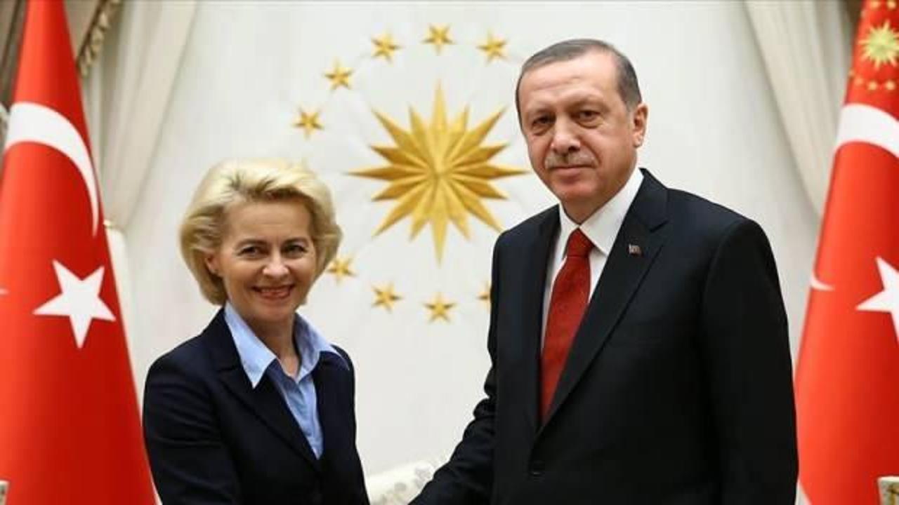 Cumhurbaşkanı Erdoğan, AB Komisyonu Başkanı Ursula von der Leyen ile telefonda görüştü