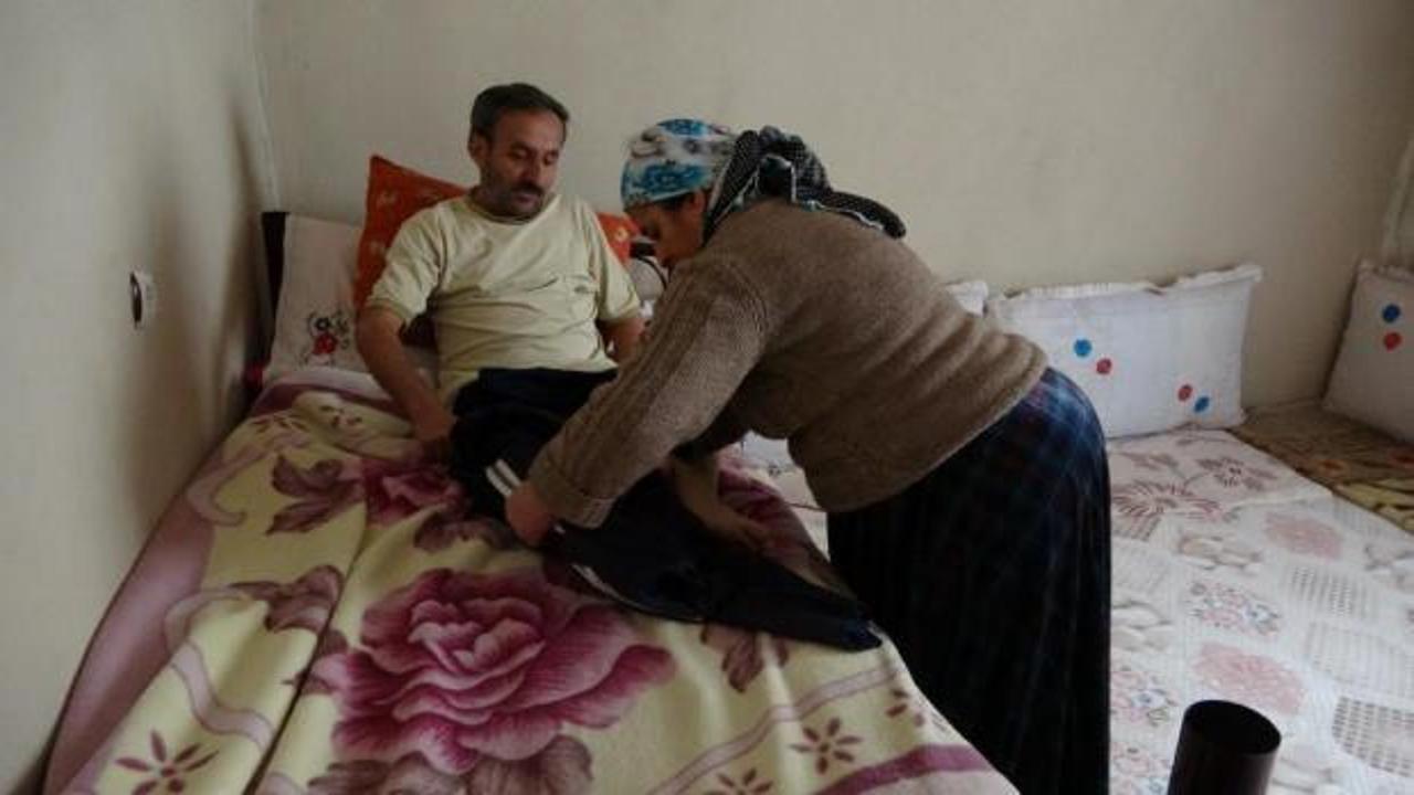 Sekeli hastası eşi i&ccedil;in 3 yıldır zorlu m&uuml;cadele veriyor