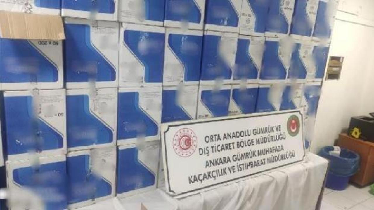 Ankara'da 5 milyon 920 bin kaçak makaron ele geçirildi
