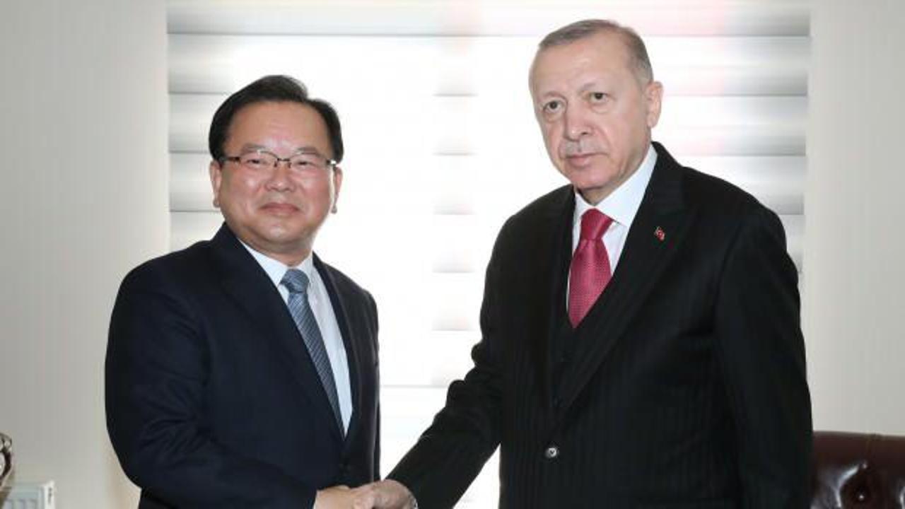 Cumhurbaşkanı Erdoğan, Kore Başbakanı Boo Kyum'u kabul etti