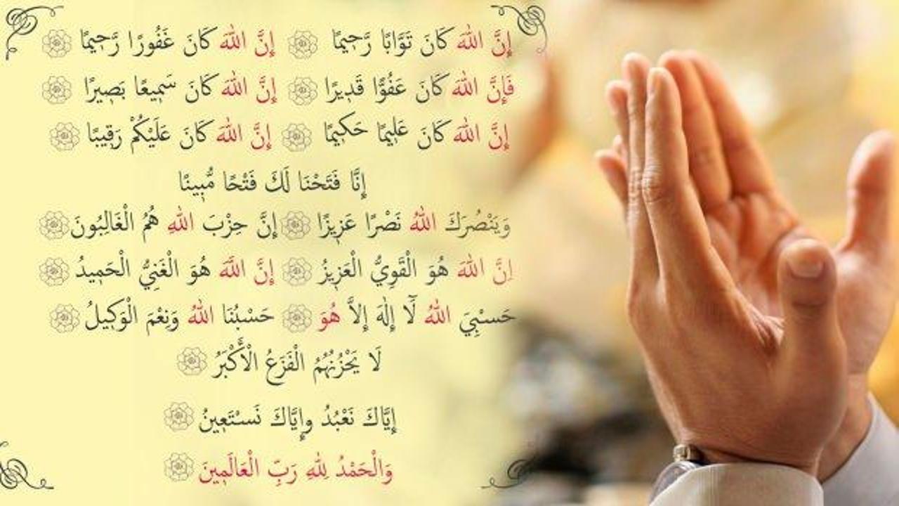 Sekine duası nedir, nasıl okunur? Sekine duasının Arapça okunuşu...