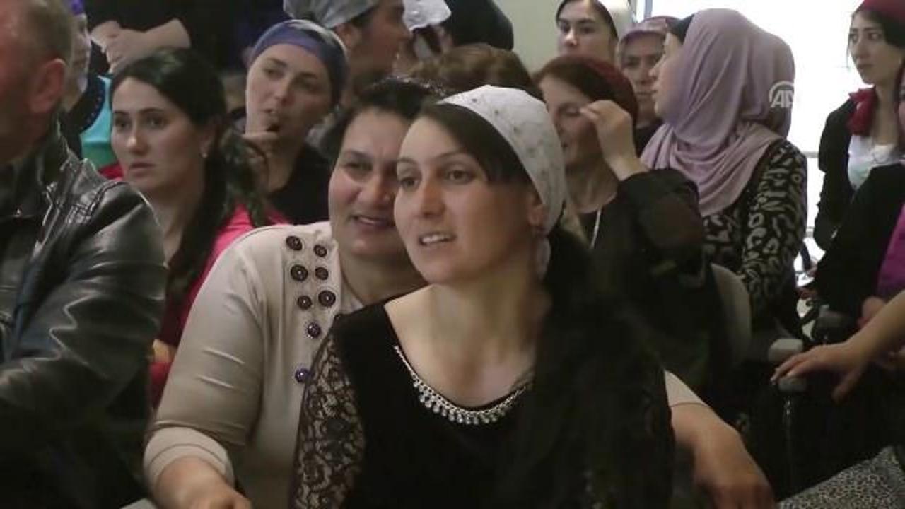 Ukrayna'dan tahliye edilen Ahıska Türkleri Erzincan'da