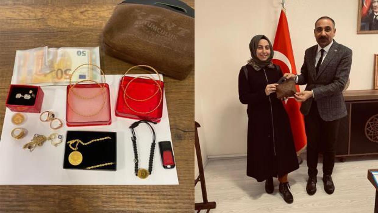 Ağrı&rsquo;da minib&uuml;ste d&uuml;ş&uuml;r&uuml;len 100 bin lira değerindeki d&ouml;viz ve altın sahibine teslim edildi