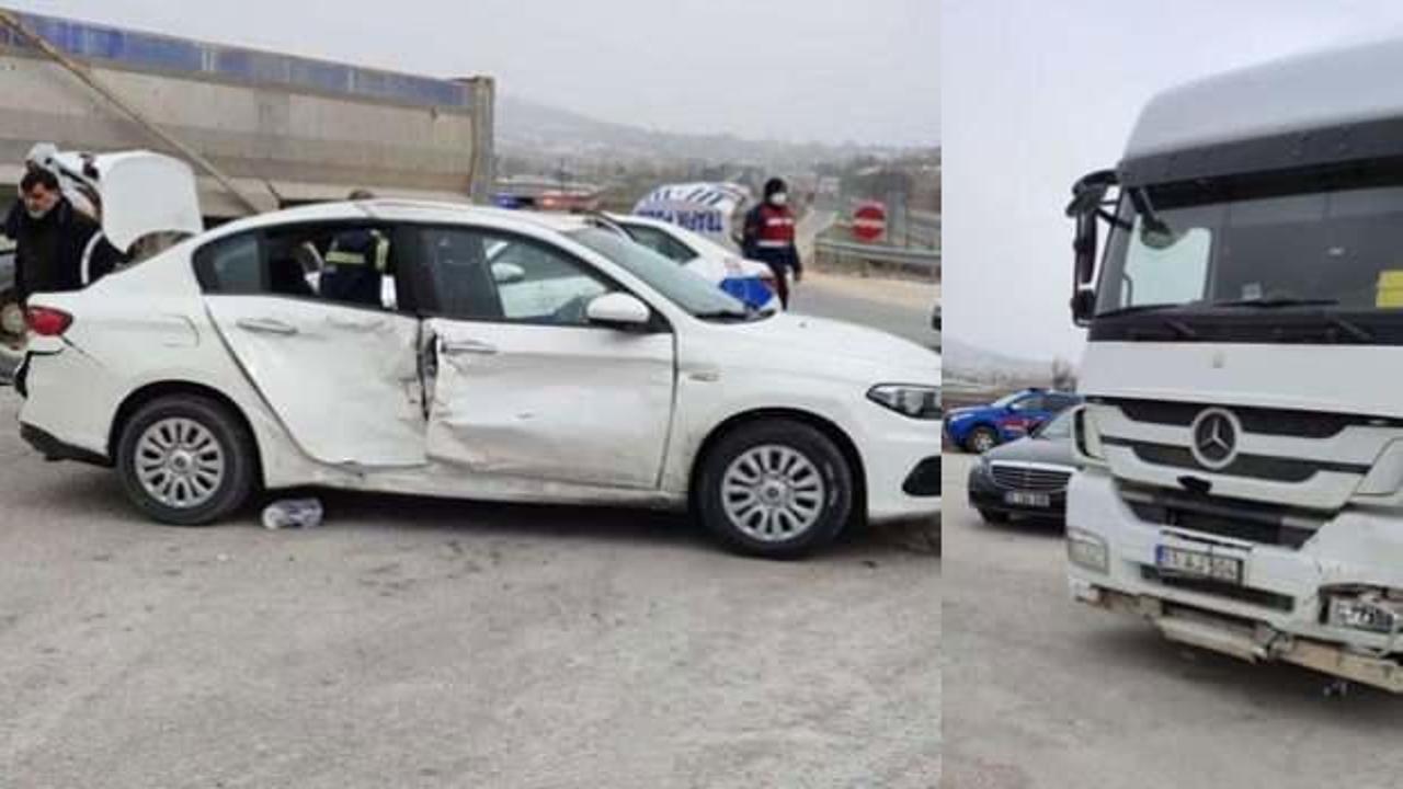  Bilecik’te kaza! Otomobil ve TIR çarpıştı