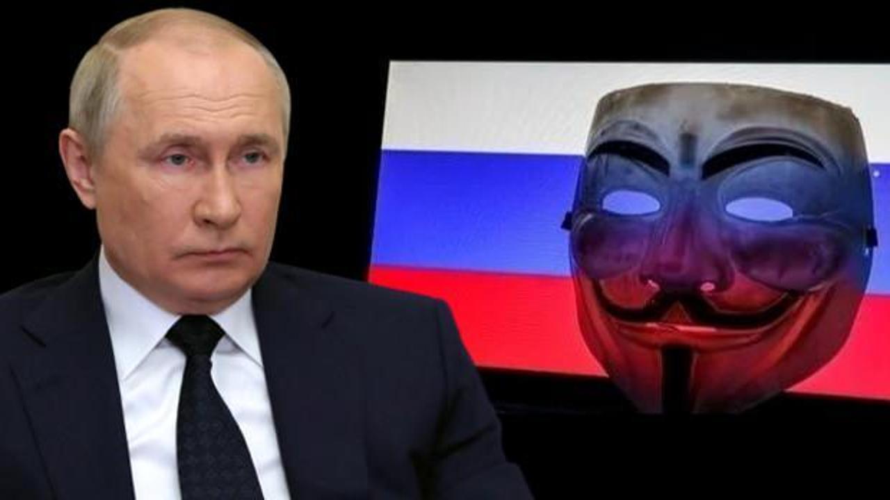 Anonymous'dan Putin'e tehdit: Yatak odandayız