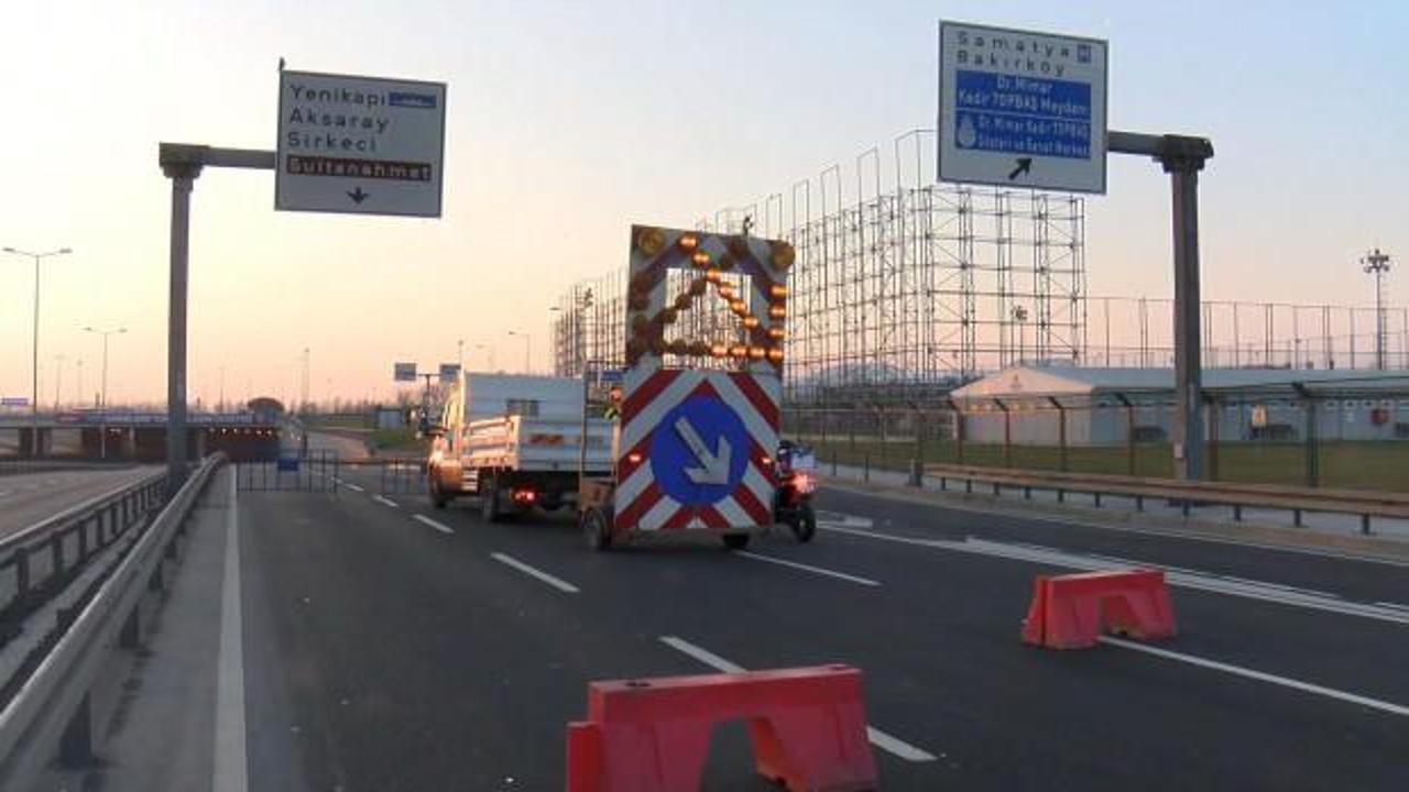 Tarihi yarımadada maraton &ouml;ncesinde bazı yollar kapatıldı