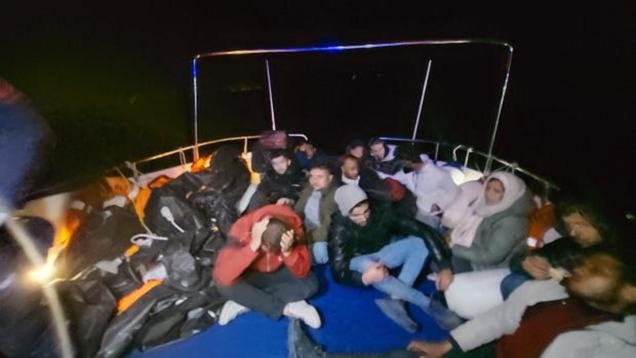 Datça’da 14 düzensiz göçmen kurtarıldı