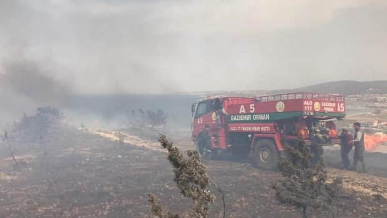 İzmir Çeşme'de yangın çıktı