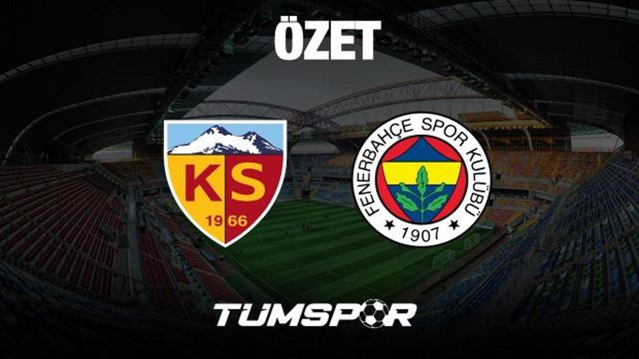 MAÇ ÖZETİ | Kayserispor 0-4 Fenerbahçe (Goller, Asistler, Arda Güler)