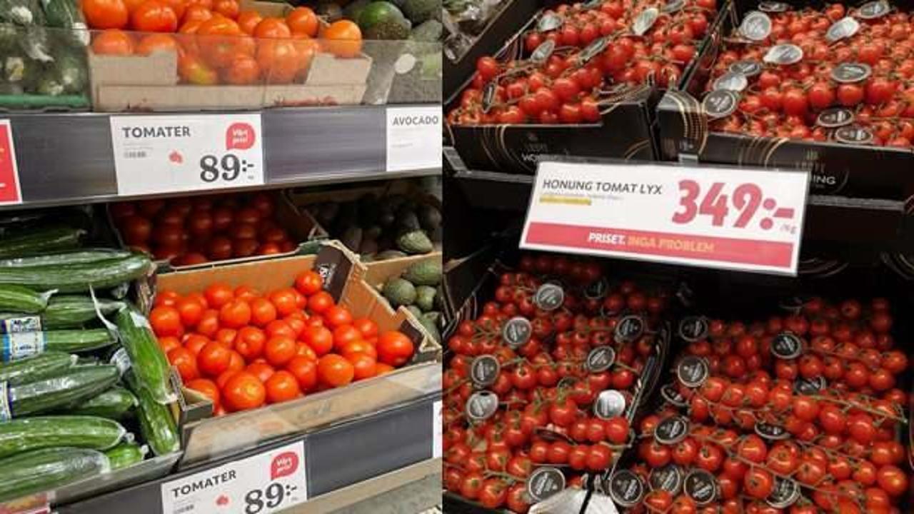 Stockholm'de birinci sınıf domatesin kilosu 349 krona (546 liraya) yükseldi
