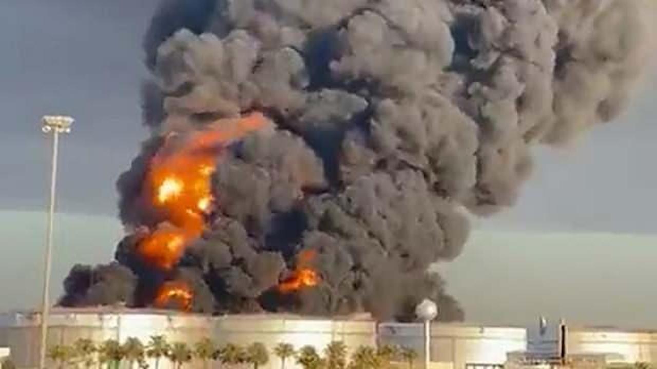 Suudi petrol tesisine saldırının görüntüleri ortaya çıktı
