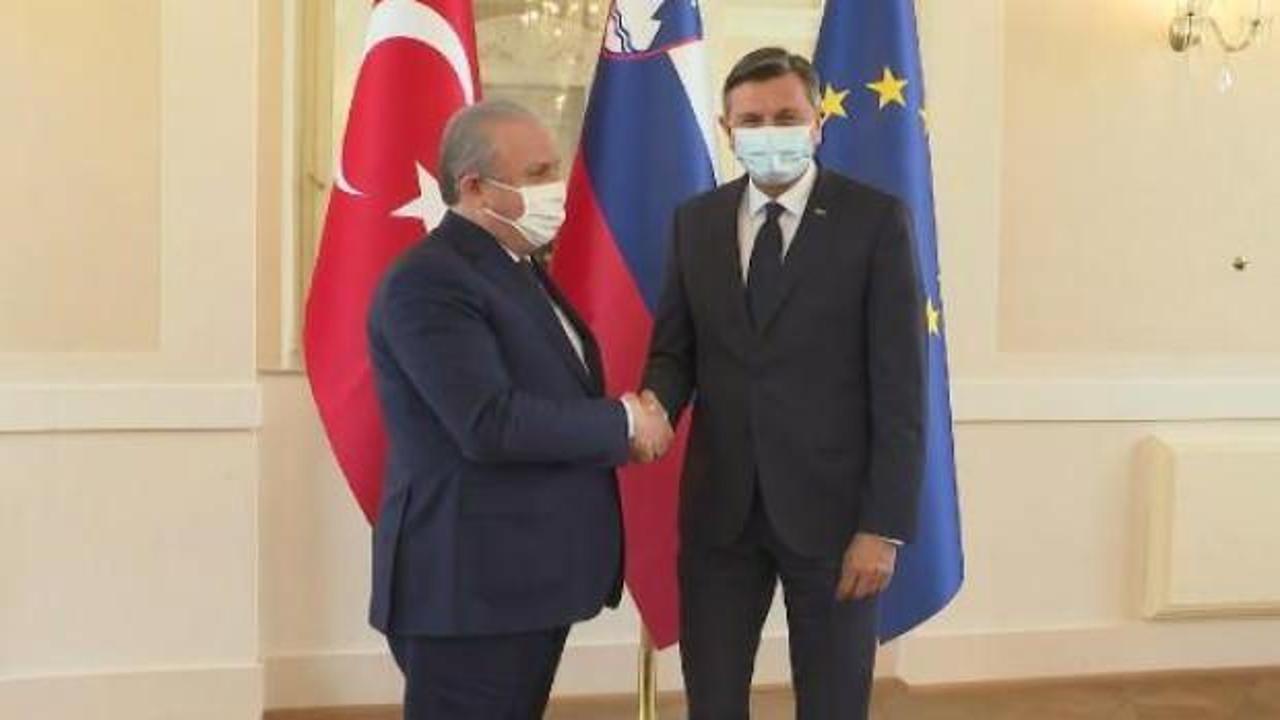 TBMM Başkanı Şentop&rsquo;tan Slovenya&rsquo;da ikili g&ouml;r&uuml;şmeler