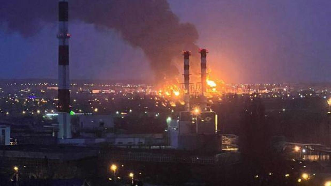 Ukrayna helikopteri Rus petrol rafinerisini vurdu