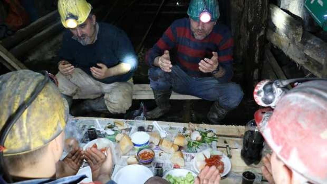 Zonguldak’ta madenciler yerin 300 metre altında ilk sahurunu yaptı