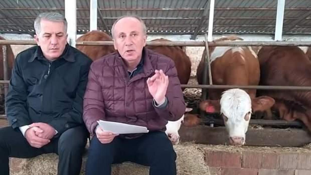 Muharrem İnce&rsquo;den ahırda basın toplantısı
