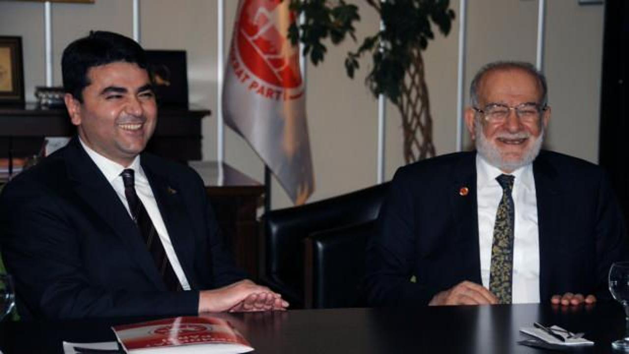 Saadet lideri Karamollaoğlu,  DP lideri Uysal'ı ziyaret etti