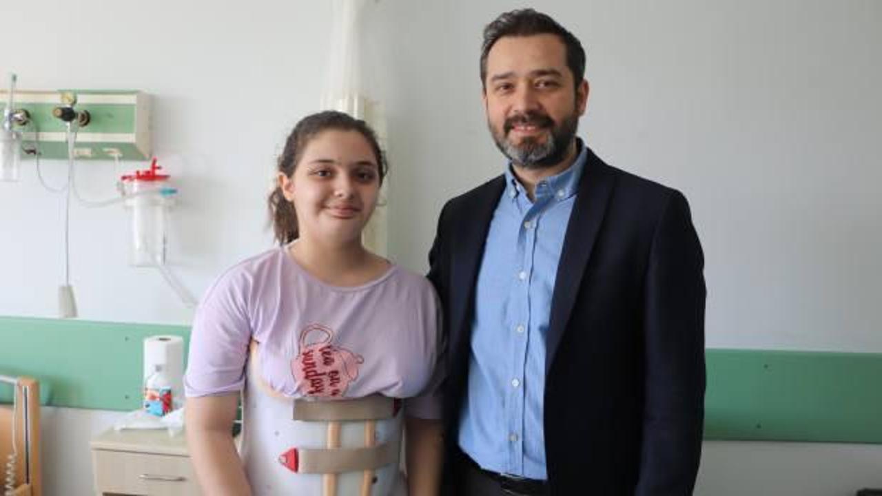 Samsun'da yaşayan 12 yaşındaki Dila, skolyozdan ameliyatla kurtuldu