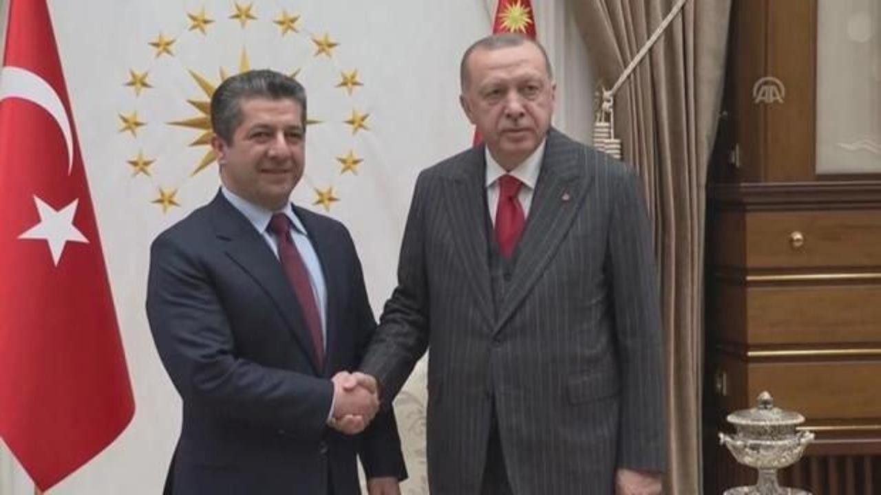 Başkan Erdoğan Barzani'yi kabul etti