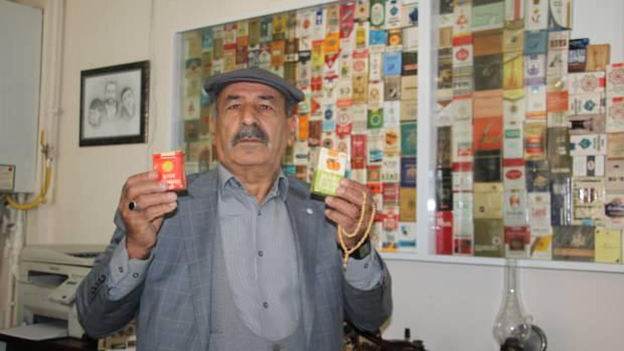 Elazığ&rsquo;da 46 yıldır sigara paketleri topluyor: İ&ccedil;miyorum hapsediyorum