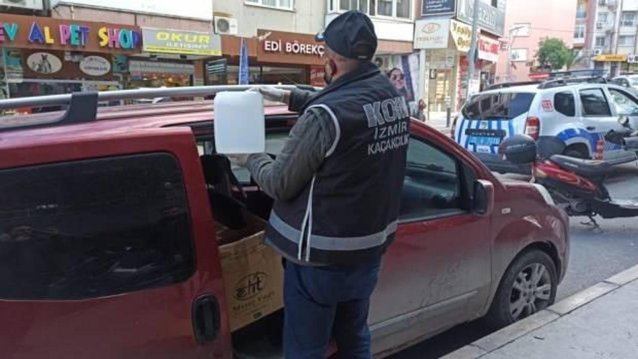 İzmir'de 9 bin 120 litre sahte etil alkol ele geçirildi