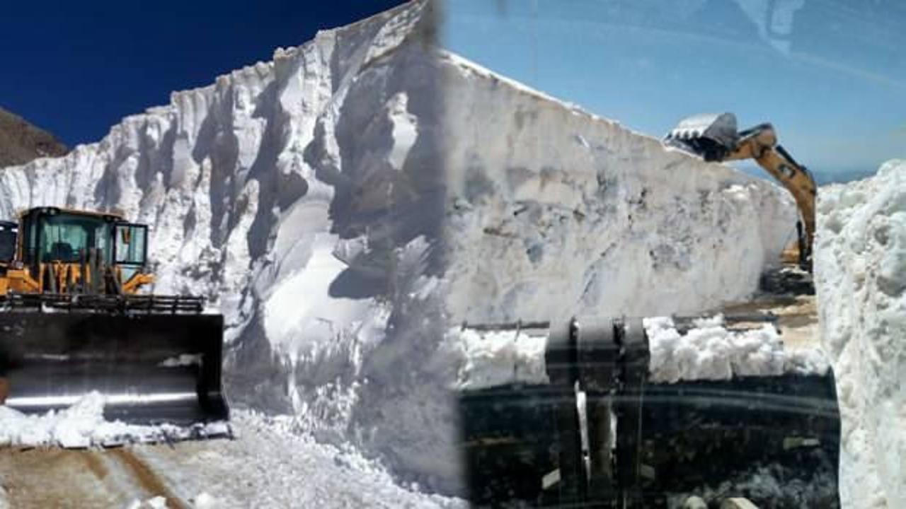 Hakkari&rsquo;de nisan ayında 8 metre karla m&uuml;cadele   