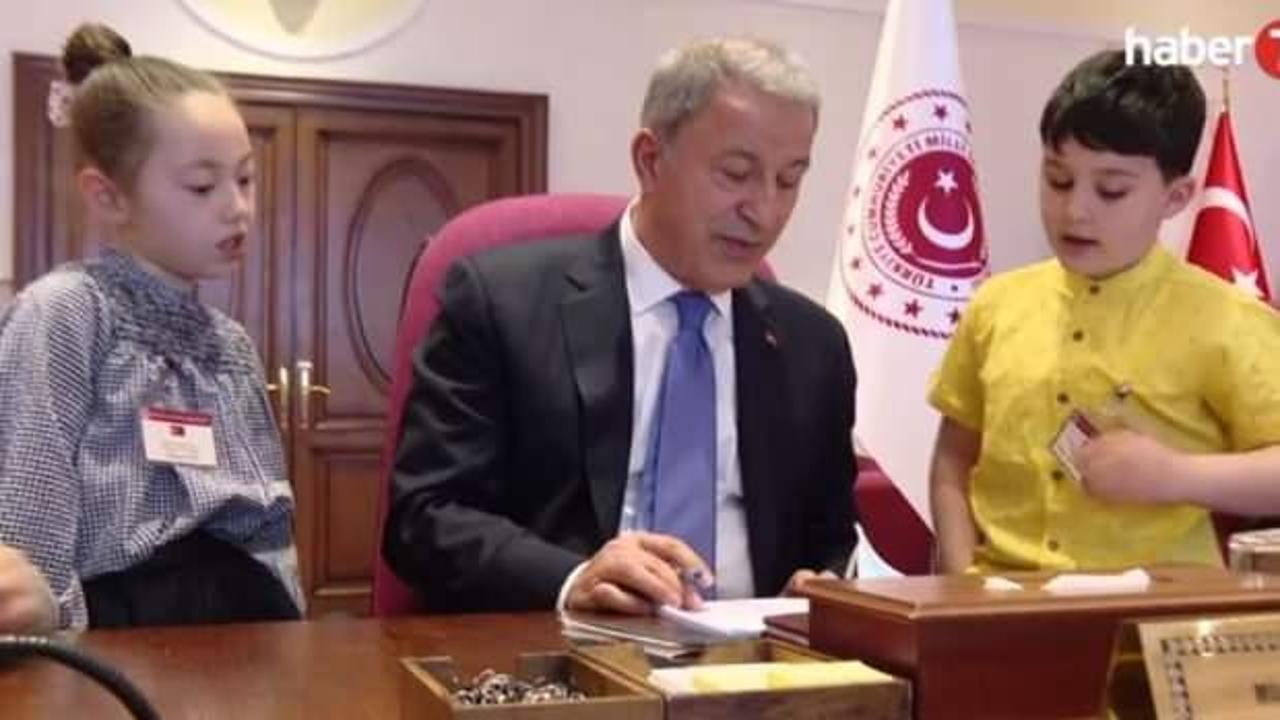 Milli Savunma Bakanlığı'nda &ccedil;ocuk sesleri yankılandı