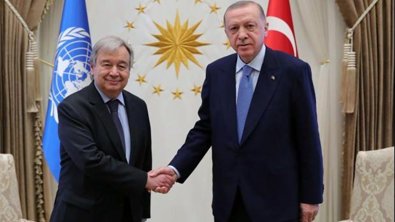 Cumhurbaşkanı Erdoğan, Guterres ile g&ouml;r&uuml;şt&uuml;: İstanbul s&uuml;reci desteklenmeli!