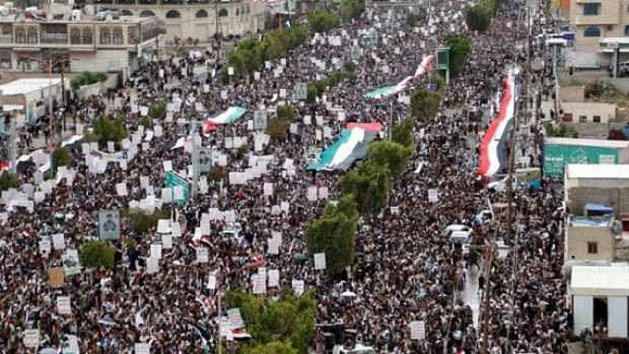 Yemenliler Filistin için yürüdü
