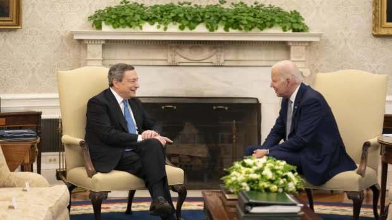 Biden, İtalya Başbakanı Draghi ile Beyaz Saray'da görüştü