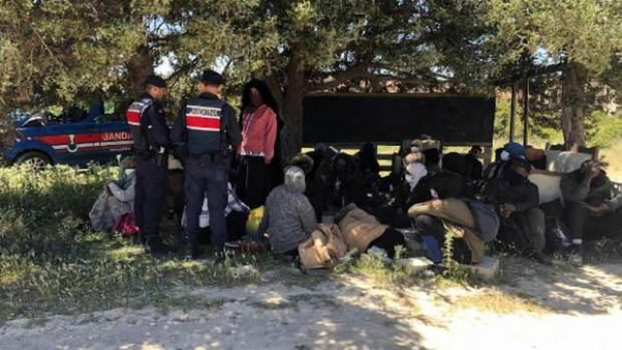 Çeşme'de onlarca kaçak göçmen yakalandı