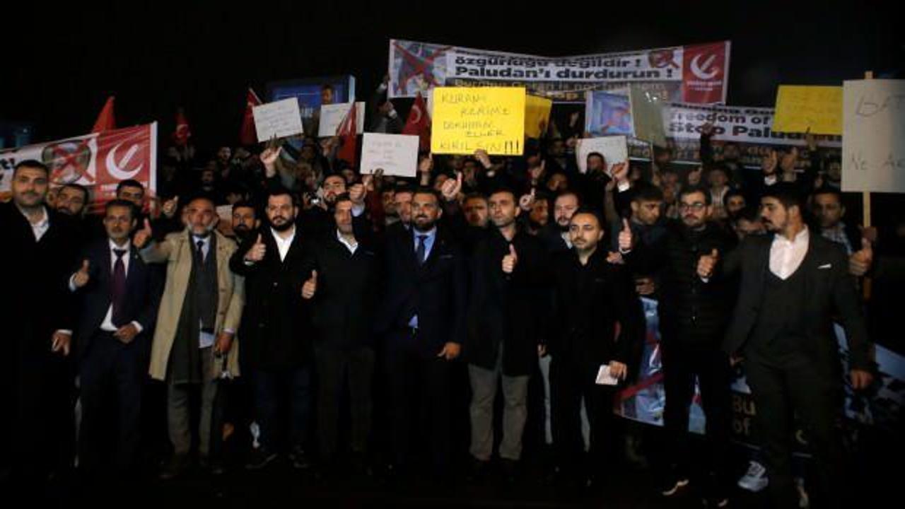 Yeniden Refah Partisi Gençlik Kolları Paludan’ı protesto etti