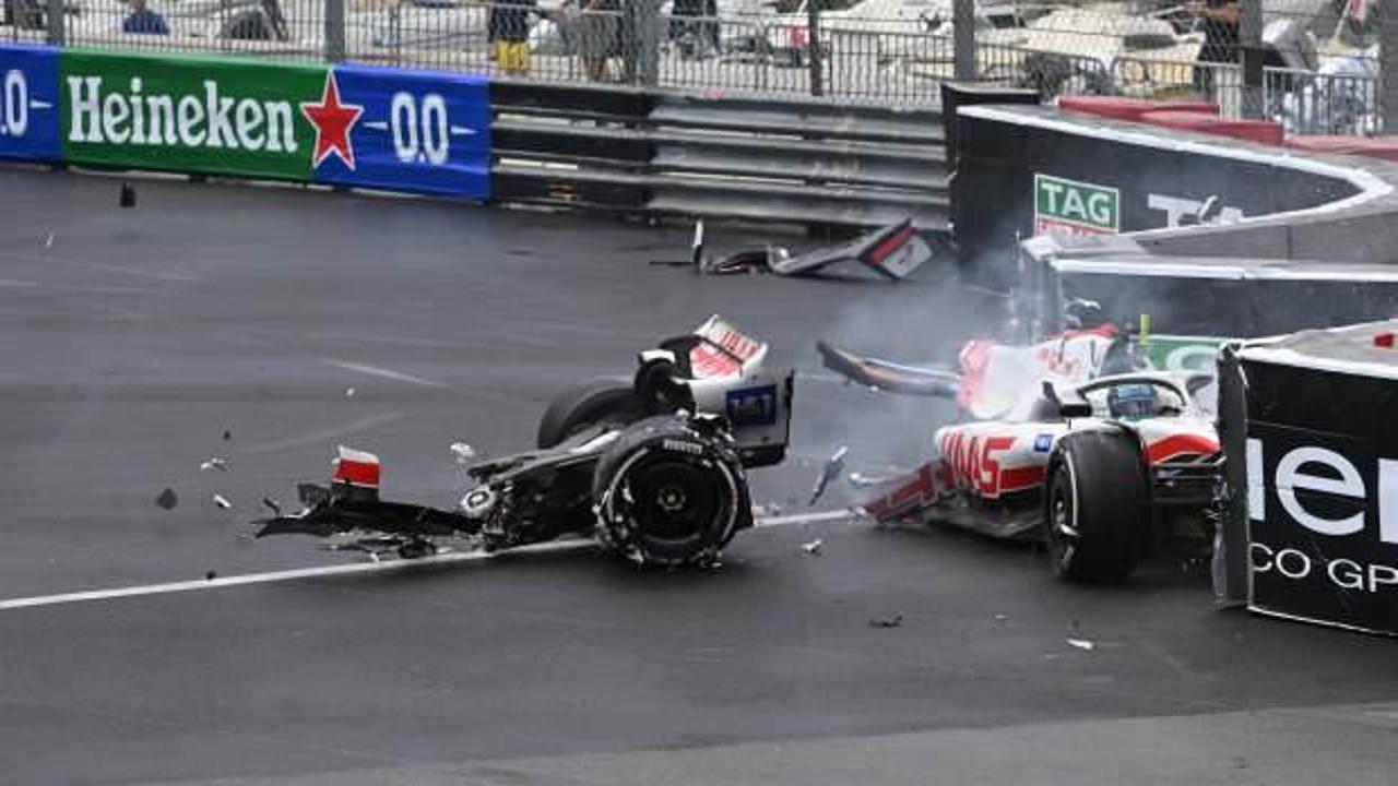 F1'de korkunç kaza! Schumacher'in aracı ikiye bölündü