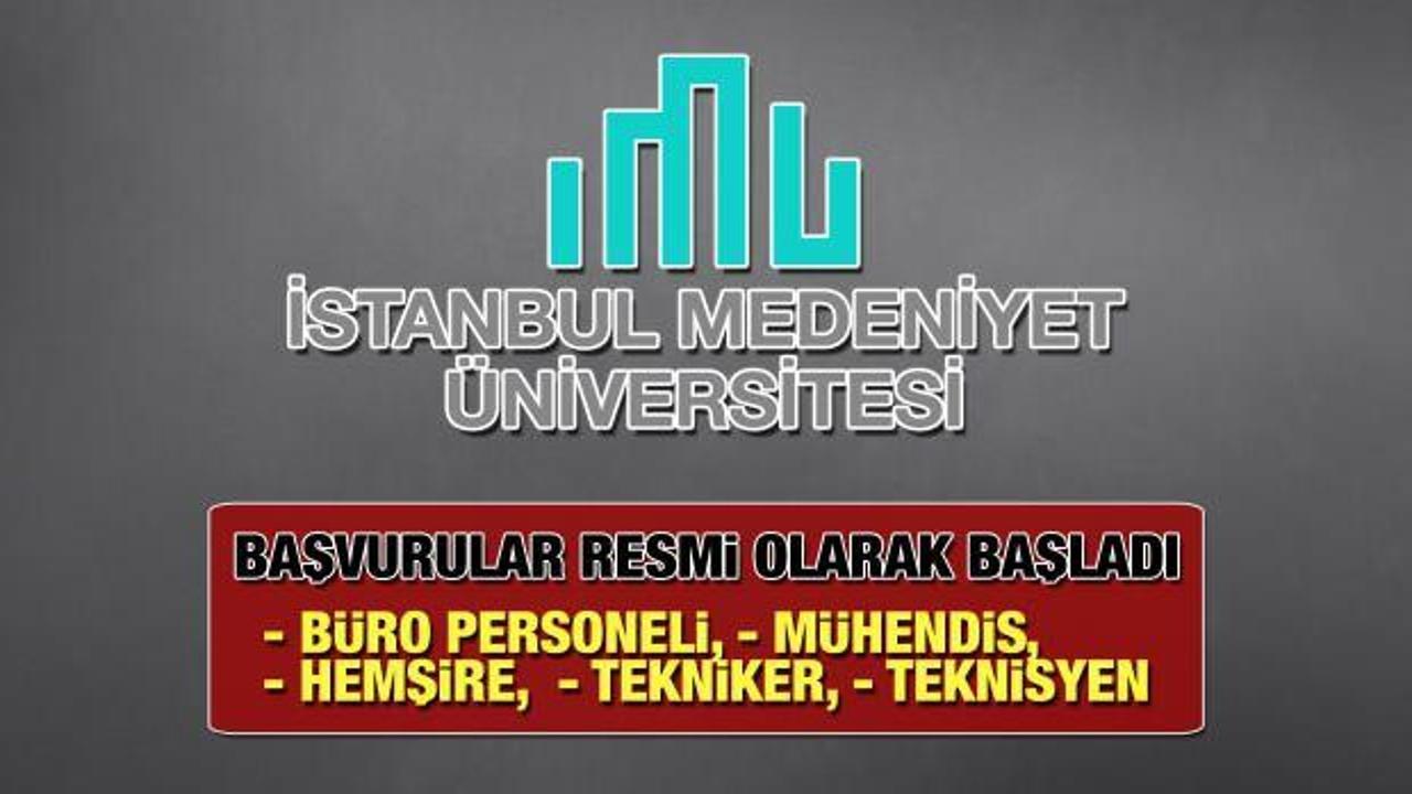 İstanbul Medeniyet Üniversitesi 60 KPSS puan ile personel arıyor! Başvuru şartları neler?